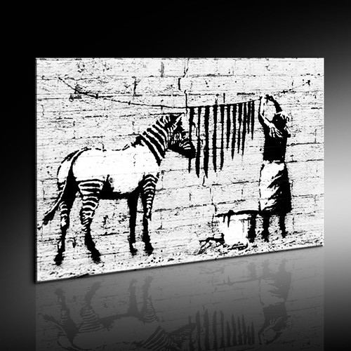 Banksy graffiti art zebra bild - banksy,