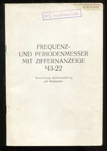 Frequenz und periodenmesser - frequenz-,