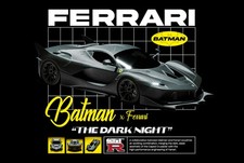 Blechschild FERRARI BATMAN 30 x 20 cm Metallschild Retro Car (044460)