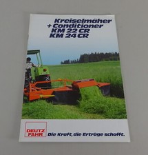 Prospekt / Broschüre Deutz-Fahr Kreiselmäher KM 22 CR / 24 CR
