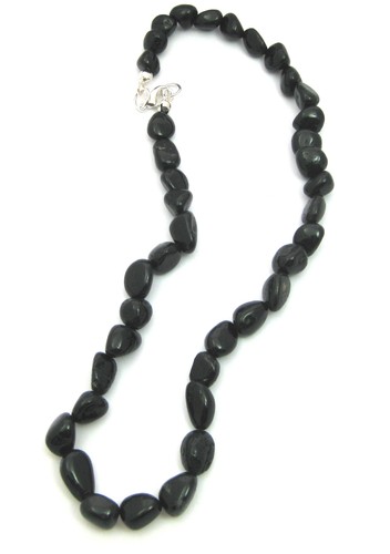 Nugget kette turmalin schwarz - nugget-kette,