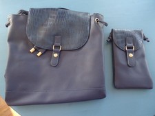 Rucksack und Handytasche dunkelblau neu!