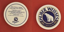 Huber Weisse Original blauer Kreis Brauerei Bierdeckel Bier