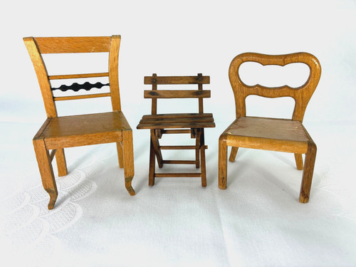 3er set puppenstuben stühle - 3er-set, puppenstuben-stühle