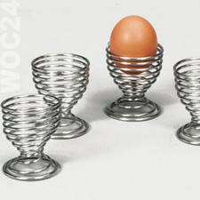 4er SET Eierbecher Chrom