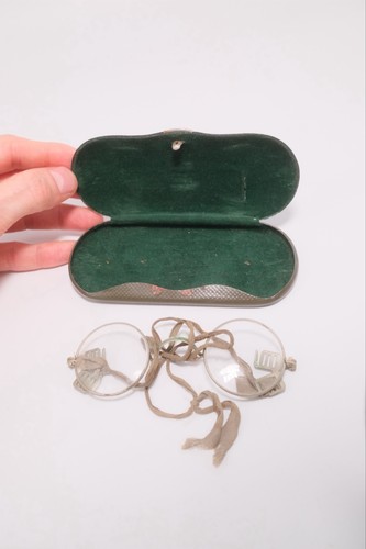 Antike brille rund nickel - brille,