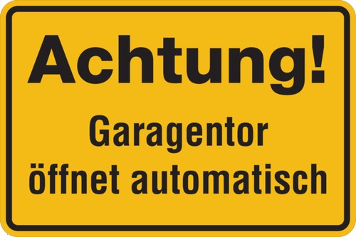 Hinweisschild achtung - hinweisschild,