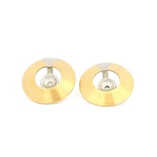 Perlränder Bicolor Bunz  für Ohrstecker Platin und 750er  Gelbgold