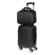2 tlg Hartschalen Kofferset Reisekoffer Trolley Koffer TSA Kosmetiktasche Beutel