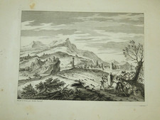 Nicolas GUERARD (1648-1719) GRAVUR XVII LANDSCHAFT ANIME MARINE BERG 1700