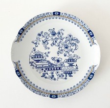 Oscar Schaller Bavaria China Blau Servierplatte Kuchenplatte Vorlegeplatte