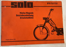 BETRIEBSANLEITUNG Mofa Solo - Mofas, Mopeds, Ersatzteilliste - 1990 D9725723