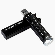 iStorage DATASHUR PRO 2 USB 3.2 Stick | 128GB | Schwarz | IS-FL-DP2-256-128