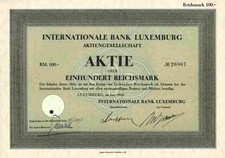 Internationale Bank Luxemburg AG 1943 Delbrück Berlin Pferdmenges Köln Dresdner 