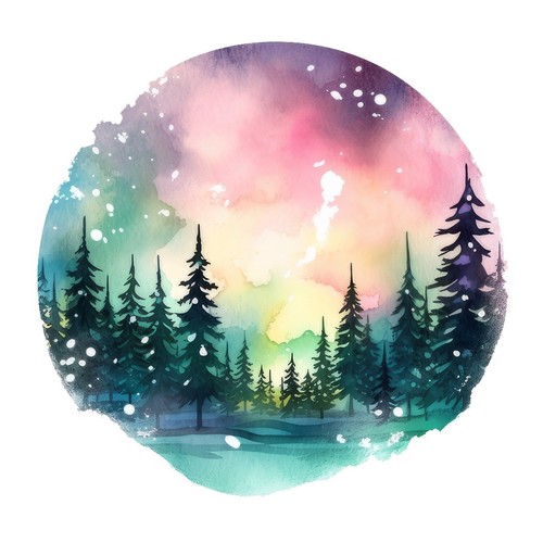 Sticker nordlicht - 7x,