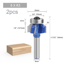 Für Kantenfräser 6 mm