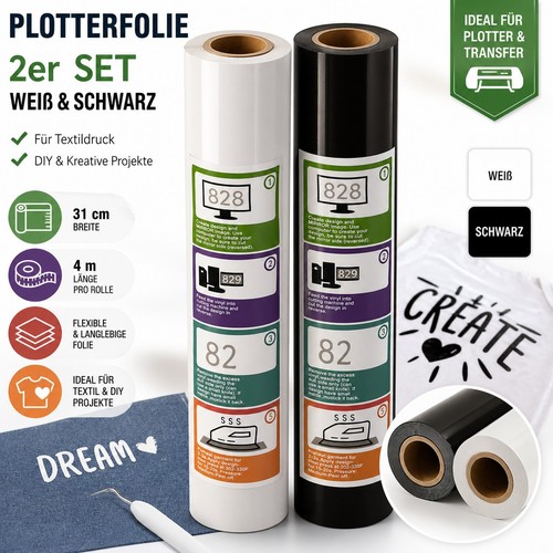 Plotterfolie 31cm 4m - 2x, x