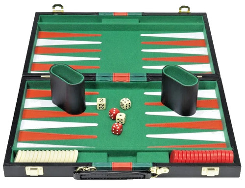 Backgammon koffer kunstleder - backgammon,