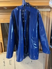 Lackjacke Regenjacke Blau XXL