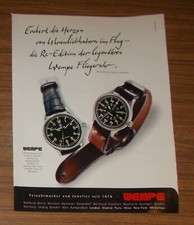 Seltene Werbung vintage WEMPE FLIEGERUHR - Erobert die Herzen im Flug 2001