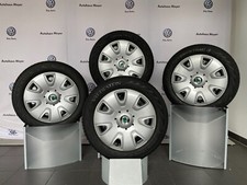 Original Skoda Stahl Winterkomplettradsatz mit Radzierblenden für Superb II