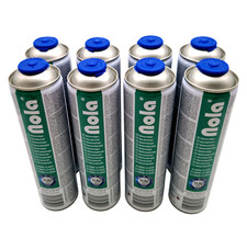 8x Universalgas Druckgasdose 600 ml Butan Propan Gas Drehgewinde 330g 7/16" NOLA