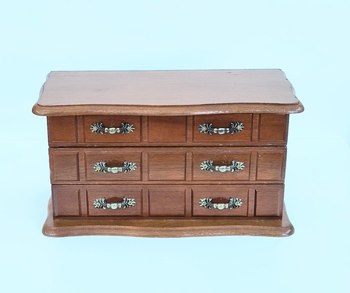 Vintage holz schmuck schatulle - holz,
