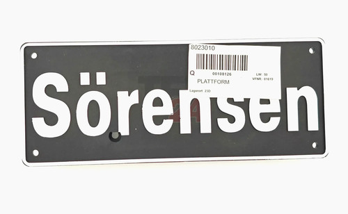 Sörensen plattform schild - plattform,