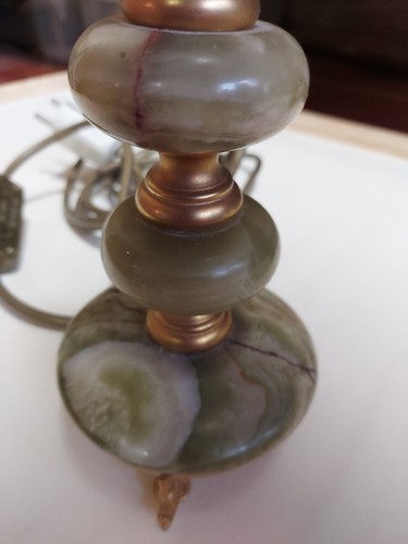 Antik tischlampe messing - messing, gold