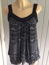 Damen Boho Hippie Tunika Top