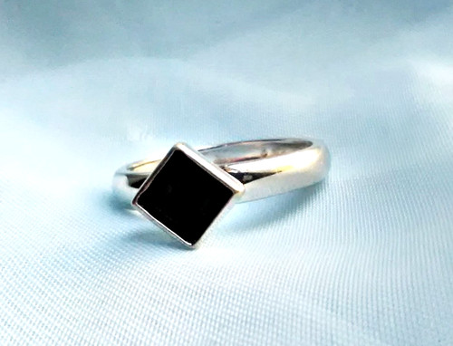 Ring silber 925 onyx - 925, o