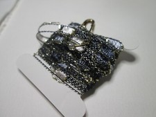 LEITERGARN, "SCHWARZ, GRAU, SILBER (GRAUSTUFEN)" 3 METER LANG, KUNSTHANDWERK 