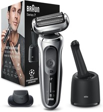Braun Series 7 Elektrorasierer 71-s7200cc silber Reinigungsstation NEU OVP