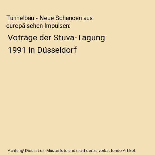 Tunnelbau neue schancen aus - neue,