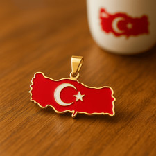 Türkei-Karte Halskette – Personalisierbar & Symbol für Heimat & Stolz