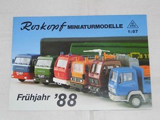 Frühjahr1988,RMM,Roskopf,Neuheiten,Prospekt,Modellautos,LKW,Modelleisenbahn,H0