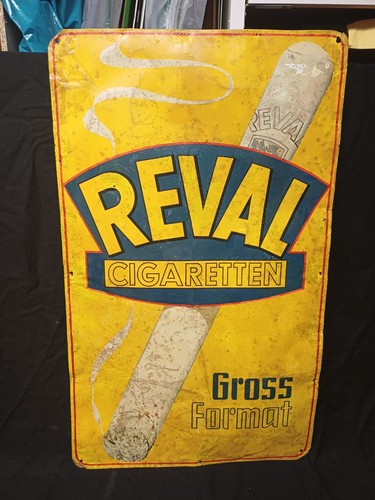 Altes blechschild von reval - altes,