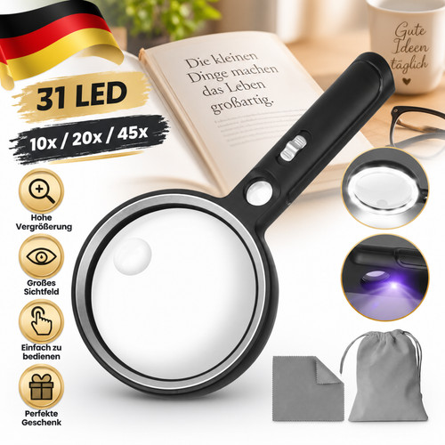 Lupe mit licht 10x 20x - lupe,