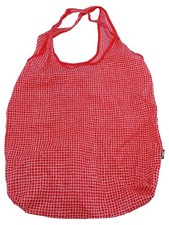 IKEA Rote Einkaufstasche Kariert Praktischer Einkaufskorb Stoff