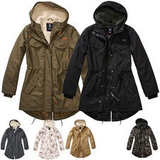 Brandit Ladies Marsh Lake Parka Damen Jacke Mantel Teddyfell gefüttert m. Kapuze