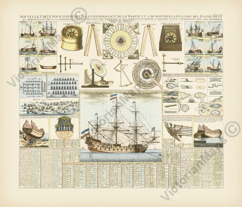 Antike seekarte segelschiff - antike,