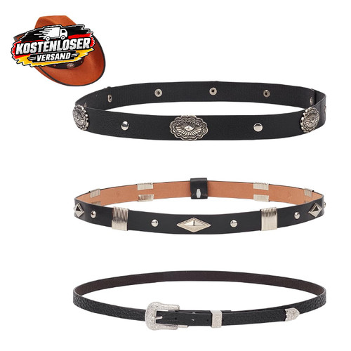 3er cowboyhut hutband schwarz - hutband,