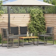 4tlg Gartenmöbel Set Rattan