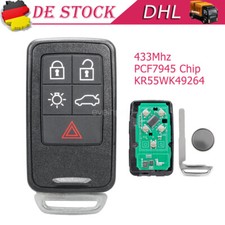 5 Tasten 433MHz Funk Schlüssel + ID46 Chip für Volvo V40 S60 S80 V70 XC60 XC70