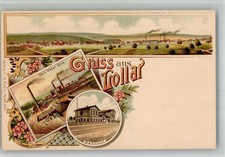 13707258 - 6304 Lollar Lithographie Main-Wasser-Huette Bahnhof