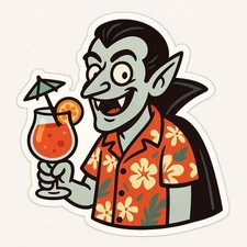 Vampire hawaiian shirt with - vampire, in