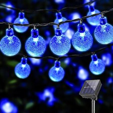 Solar Lichterkette Kugel Beleuchtung 15 LED Garten Party Innen Außen Deko