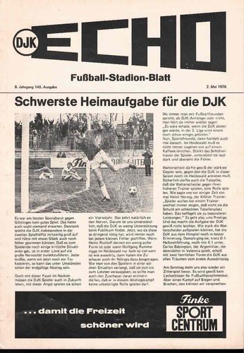 Fussball programmheft 75 - , 75/76