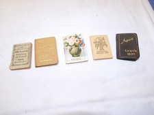 5 Miniatur-Kalender / Geldtaschen-Kalender mit Reklame Leipzig, 1919-1935