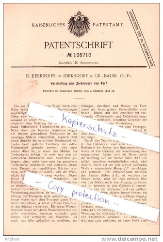 Original patent kerrinnes - original, h.